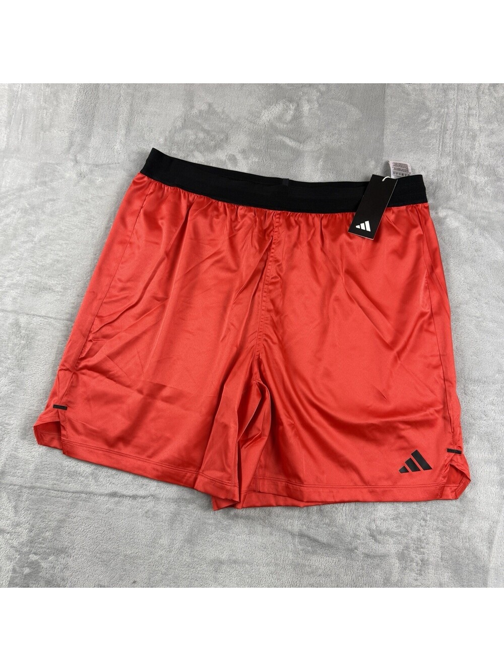 Adidas Power Men XL Red Black Training Shorts Silky Shiny NWT Athletic Workout